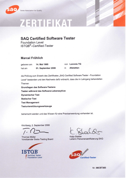 SAQ Certified Software Tester